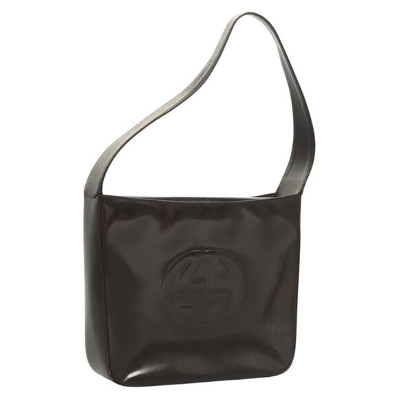 GUCCI Soho Hand Bag Patent Leather Brown 000 1013 000 1013 - Picture 1 of 16